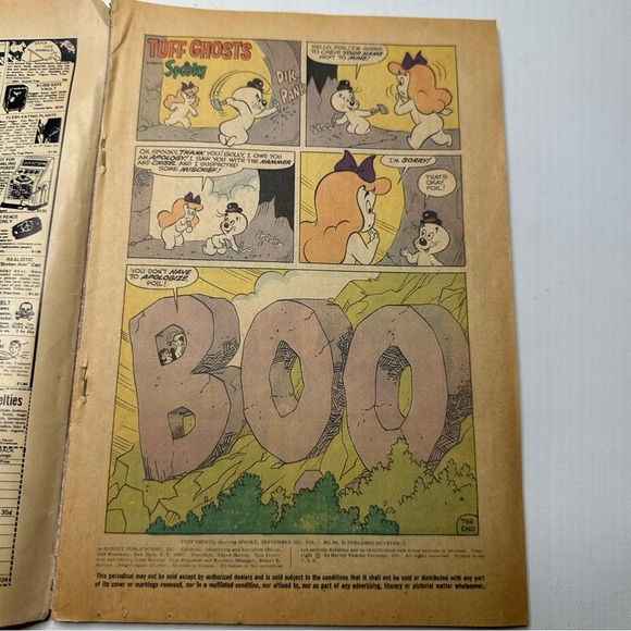 Tuff Ghosts Starring Spooky Fireworks No. 40 Sept. 71’ Harvey Comic Book VTG - Picture 7 of 8